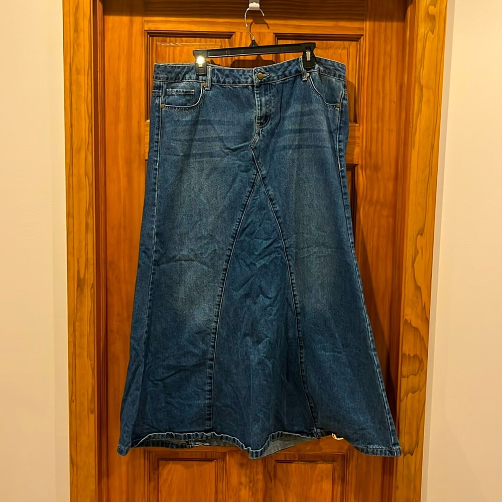 Inherit Co Jennifer A line denim skirt